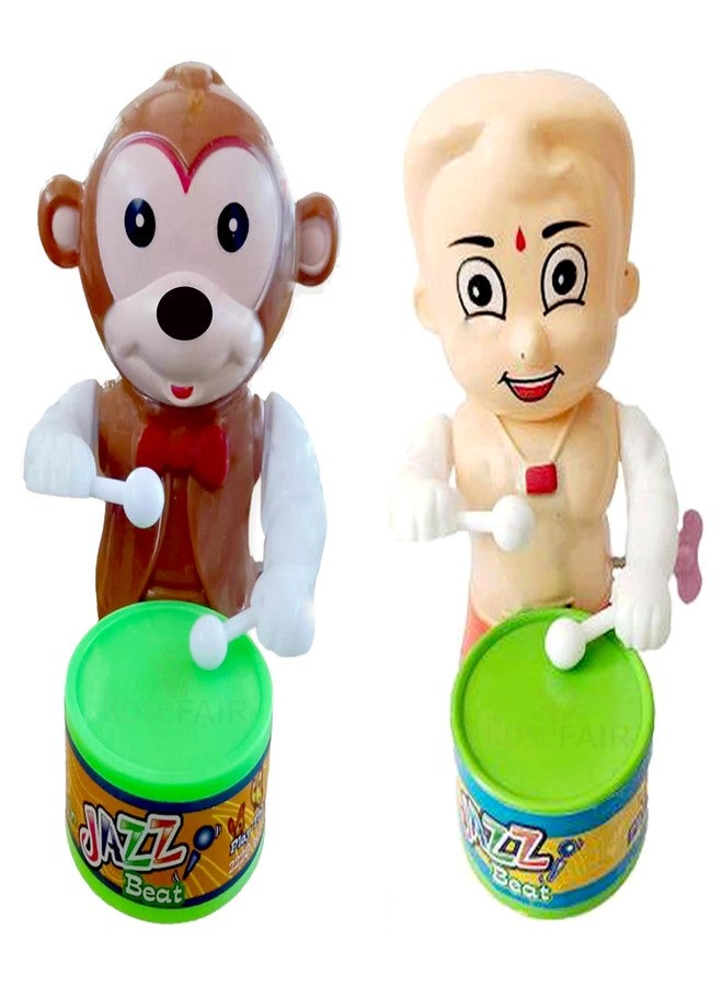 ROSEFAIR Musical Drummer Dancing Sound Toy for Babies, Educational Toddler Toy with Action Drum Baby Toys for Kids (Chock Monk- BHEEM-003) - Image 1